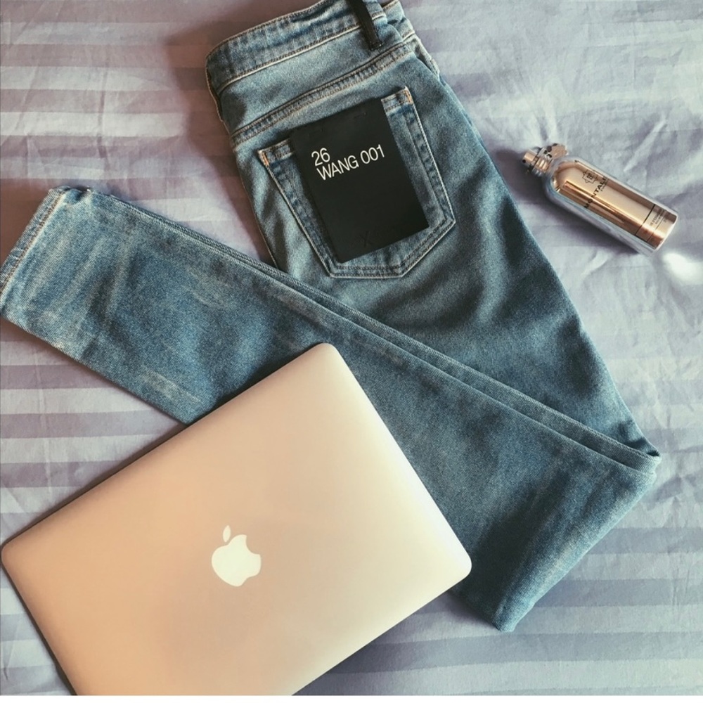 Alexander Wang skinny jeans.